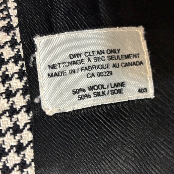 AQUASCUTUM Vintage Ingrid Wool Silk Double Breasted Checked Tailored Blazer - Picture 9 of 10